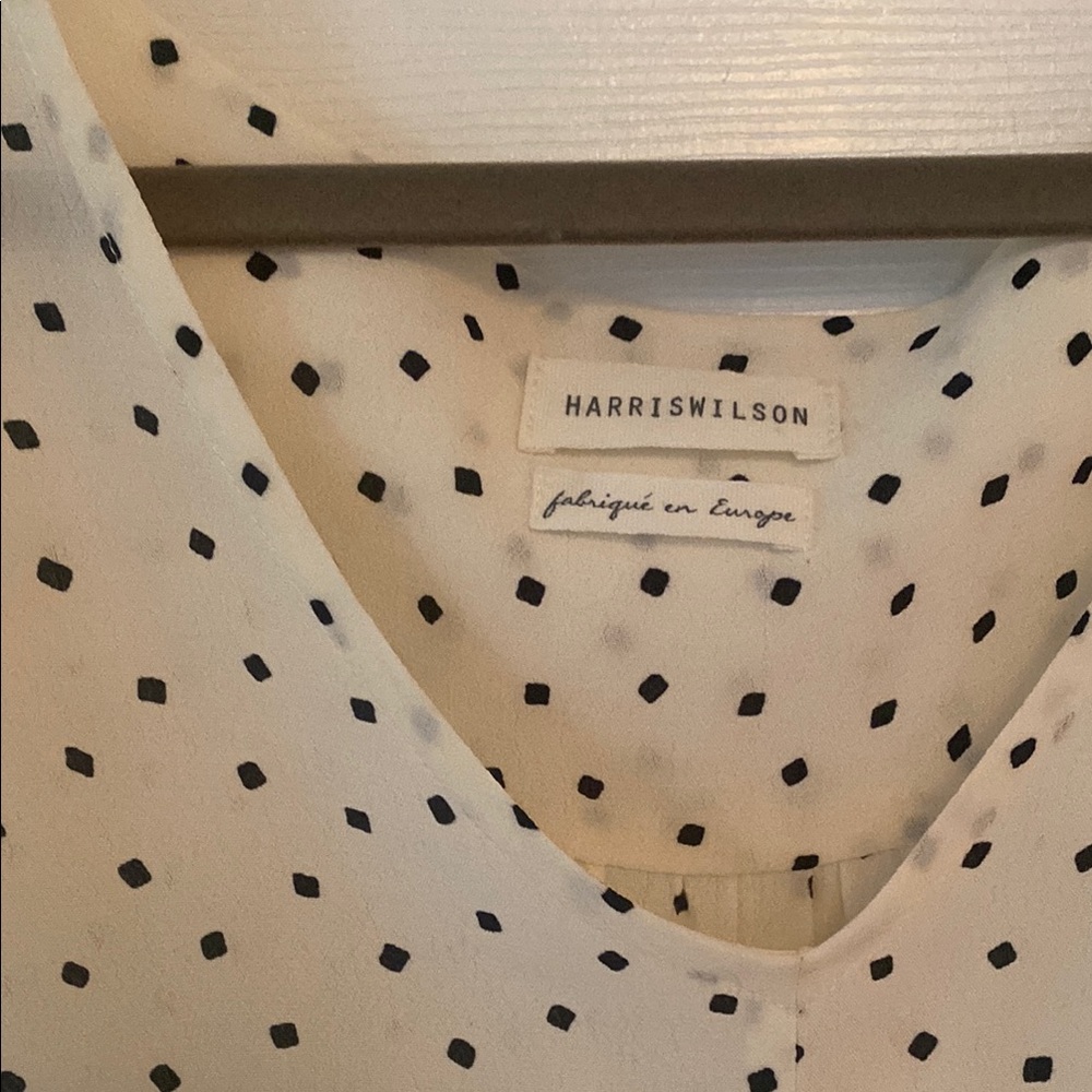 Polka Dot V-Neck Blouse